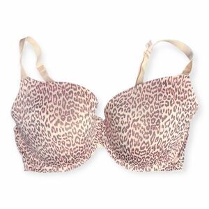 VICTORIA’S SECRET Women’s Tan Brown Leopard Print Lightly Lined Demi Bra 36DD